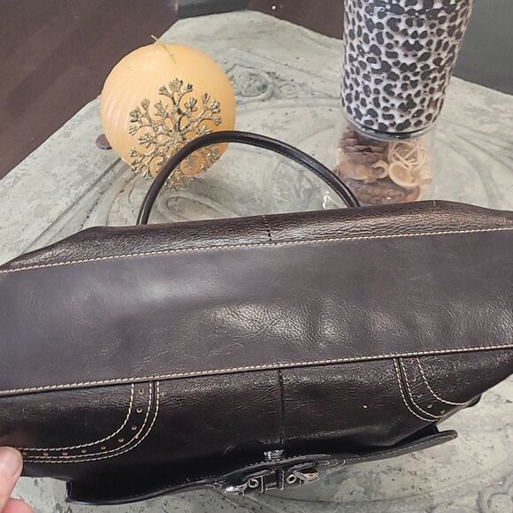 WILSON'S LEATHER BROWN BAG PURSE - Picture 5 of 7